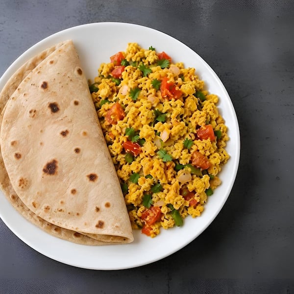 3 Chapati with Egg Bhurji